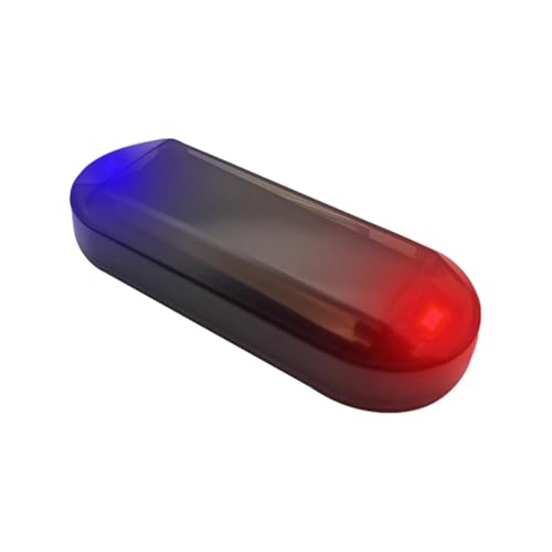 BommFu Luz de Alarma de Coche Falsa - Dispositivo Antirrobo Solar, 1 Unid, Azul, Sin Control Remoto, Compatible con Automóviles, Motocicletas y Vehículos Eléctricos