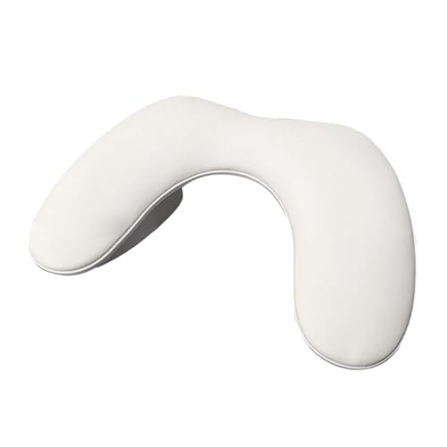 Perfk ネイル用アームレスト U字型、PUレザーマニキュア枕、マニキュアハンドレストクッション マニキュアハンドレスト マニキュアネイルアート用, 白