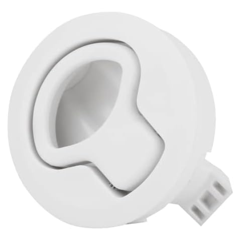 Acouto Flush Pull Hatch Marine Boat Plastic Flush Pull Hatch for RV Marine Boat Deck Hatch (White) Cover
