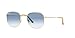 Ray-Ban RB3548 Hexagonal Sunglasses, Gold/Clear Gradient Blue, 51 mm