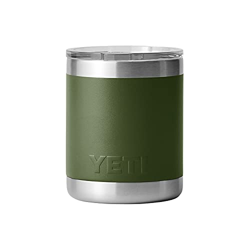 YETI Rambler 10 oz Lowball, Vacuum Insulated, Stainless Steel with MagSlider Lid, Highlands Olive