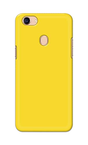 Image of Printed Hard Back Cover Case for Oppo F5 | Oppo F5 Youth | Oppo F5 Plus Back Cover (Plain Yellow) -1803