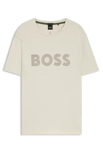 T-Shirt BOSS Hommes Tee Logo Future en Coton Pima Noir ou Blanc