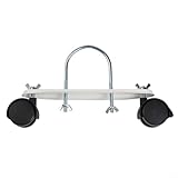 Radiadores eléctricos, kit de rueda giratoria, soporte de radiadores eléctricos con ruedas para calentadores llenos de aceite, ruedas giratorias de 360°, carbono (negro)