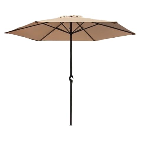 Parasol de jardin kaki 2,5x2,35m CLSDRZC pour table de terrasse sans base