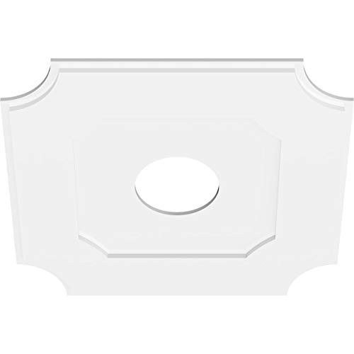Image of Ekena Millwork CMP28LE-07000 Locke Architectural Grade PVC Contemporary Urethane Ceiling Medallions 28 inchOD x 7 inchID x 16 3 /4 inchC x 1 inchP