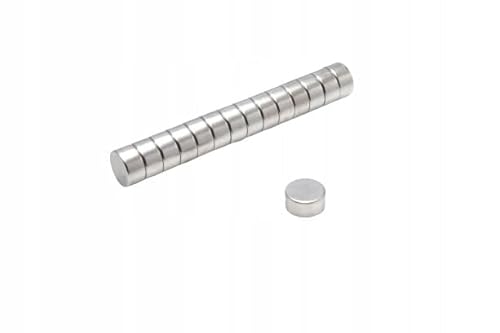 Top Magnetisy – 50 stycken neodym-magneter 8 x 4 mm N38 – extra stark vidhäftning, förnicklad, för verkstad, modellbygge och gör-det-själv