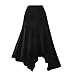BXT Women's Medieval Corset High Waist Asymmetric Skirt Renaissance Role Play Skirt Halloween Cosplay Party Witch Costume