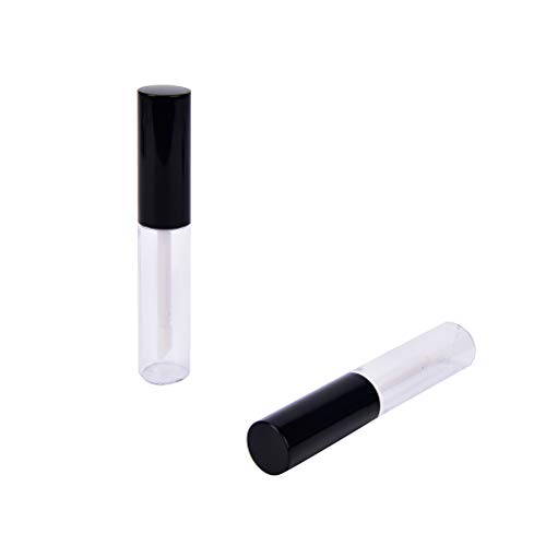 JiaUfmi 20 Pcs Empty Lip Gloss Tube Refillable Lipstick Containers with Brush Wand for DIY Cosmetics Reusable Sample Bottle (8 ML)