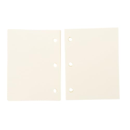 iplusmile Papier à Relier Pratique Blanc pour Cahier à Anneaux Mini, 240 Feuilles Rechargeables Multifonctions Tenue de Comptes Bureau