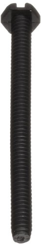 Image of Nylon 6 /6 Hex Bolt, Plain Finish, Off-White, Hex Head, Slotted Drive, 42mm Length, Fully Threaded, M3.5-0.6 Metric Coarse Threads, Made in US (Pack of 100)