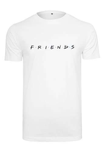 Image of Merchcode Men's Friends Logo Emb Tee T-Shirt, (White 00220), X-Large
