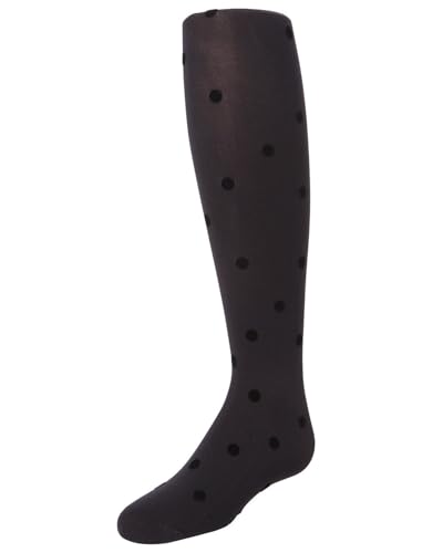 MeMoi Girls' Flocked Dots Nylon Tights3