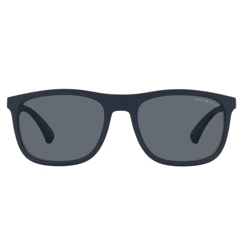 Emporio Armani Man Sunglasses Matte Blue Frame, Dark Grey Ar Blue External Lenses, 57MM2
