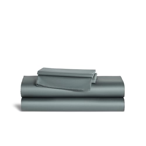 Brooklinen Luxe Sateen Sheet Set Hotel-Quality Luxury - Twin Abyss | Buttery-soft 100% long-staple cotton sateen silky & hotel-quality; softest sheets; breathable & durable; cool & luxurious. product thumbnail 5
