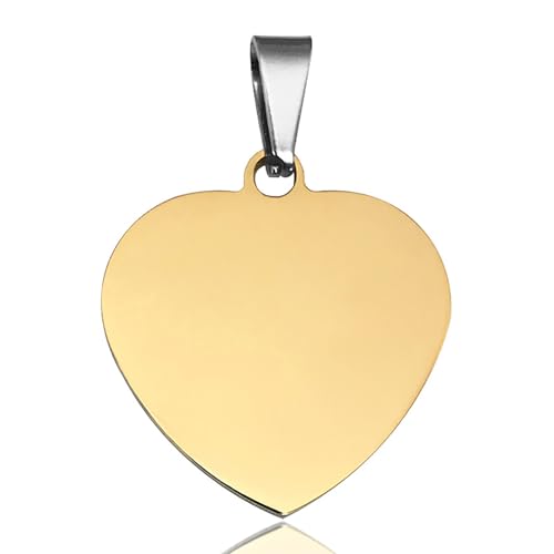 Collier pendentif cœur acier inoxydable de haute qualité à la finition robuste et durable