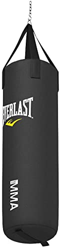Everlast 70-Pound MMA Poly Canvas Heavy Bag (Black)