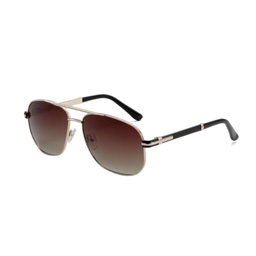 JRLLFD] ヴィンテージ 合金サングラス メンズ 偏光 UV400レンズ