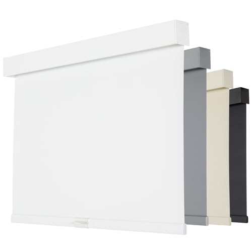 Persilux Cordless Blackout Shades with Valance, Thermal Insulated Fabric Window Blinds for Windows, UV Protection Shades for Home and Bedroom (White, 30