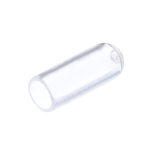 QUARKZMAN 20Pcs Tapones de Goma de 5mm (3/16') de Diámetro Interno para Tubos Redondos de Vinilo PVC, Cubierta de Tapa de Tornillo para Protección de Roscas Transparente