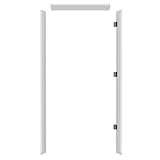 ARKHJEM Exterior Door Jamb Frame Kit with Weatherstrip, Pine Wood, Primed, Pre-Installed Hinges, 84.02' x 4.57' x 1.18' (Right Handed)