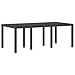 Produktbild vidaXL Gartentisch Braun 200 x 100 x 73 cm Poly-Rattan, Garten und Terrasse, rechteckiger Tisch aus Stahl, große, wetterfeste Essgruppe für den Außenbereich
