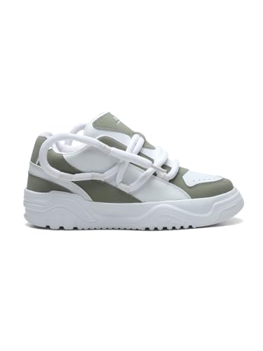 ADEBOY Mens Sneaker PU Material | Casual Stylish & Fashionable Shoes (Color: White Olive | Size: 6) (B0D6RWQZ6V) Amazon Price History, Amazon Price Tracker