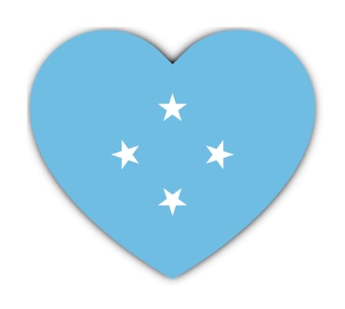 Autocollant : 200 mm 1 pièce – États fédérés de Micronésie drapeau cœur autocollant vinyle décalcomanie 200 mm (20 cm) imperméable voiture ordinateur portable