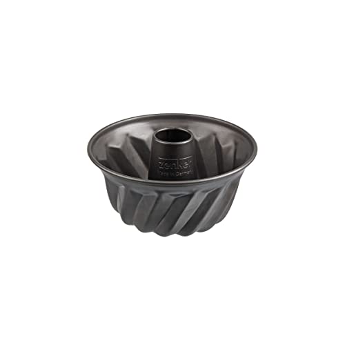 Zenker Gugelhupfform Ø 18 cm SPECIAL - MINI, kleine Backform aus Stahlblech, Kuchenform mit Antihaftbeschichtung (Farbe: Schwarz), Menge: 1 Stück