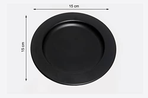 Fenzo 15cm Candle Plates for Pillar Candles, Round Pillar Ball Candle Holders, Steel Candle Plates for Party Decoration, Wedding, Christmas, Spa, Table Centrepieces & Gifts (Black) - Cosy Home Interiors Fenzo 15cm Candle Plates for Pillar Candles, Round Pillar Ball Candle Holders, Steel Candle Plates for Party Decoration, Wedding, Christmas, Spa, Table Centrepieces & Gifts (Black) - Image 4