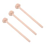 LABRIMP 3 Stück Teiliges Holz Eierquirle Rührbesen aus Buchenholz für Backen Kochen Mixen Küchenutensilien Natürlicher Holzstab Bpa Frei Langlebig und Leicht zu Reinigen