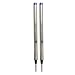 Monteverde USA Rollerball Refill to Fit Montblanc Rollerball Pens - Fine Point, Blue/Black (2 Pack) (M222BB)