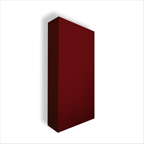 STOP SOUND Pannello Acustico Fonoassorbente Bass Trap Extreme, pannelli fonoassorbenti alte prestazioni 124X64X15 Cm (Bordeaux)