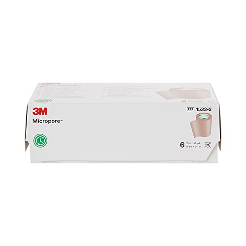 3M-1533-2 Tape Micropore Surgical LF Paper 2"x10yd Tan 6/Bx by 3M Part No. 1533-2