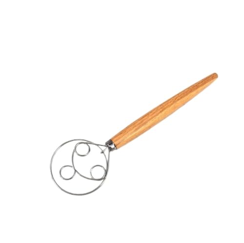 LIANGGM Batidor Varillas Cocina Mezclador Manual con Mango De Madera De Acero Inoxidable For Pan Y Masa, Herramientas For Mezclar Y Hornear En La Cocina Barillas Batir Batidor De Huevo
