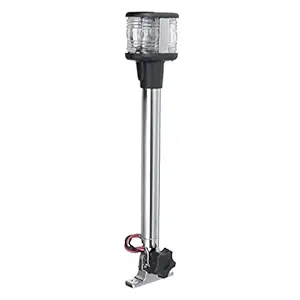 MERISHOPP Marine Boat Navigation Anchor Light All Round 12V White LED Light Warm White Pc+Stainless Steel Parts & Accessories | Boat Parts | Electrical & Lighting