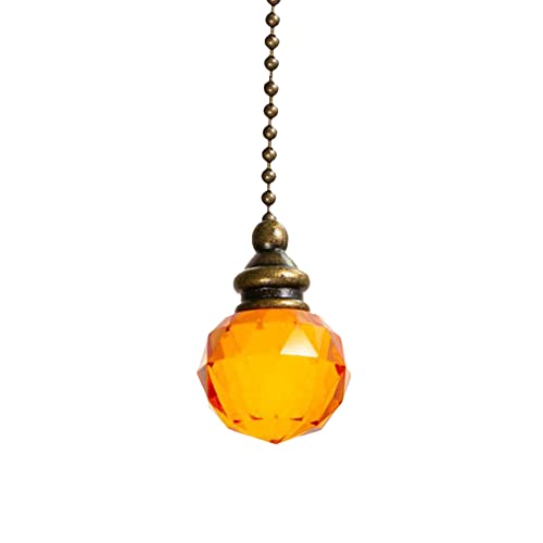 for Crystal Style Light Pull Chain, 35cm Toilet Pull Chain Cord Handle, Elegant Pendant Chain for Ceiling Lamp Fan Accessories Light Switch for Home Bathroom