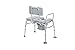 Drive Medical 12005KDC-1 Transfer Bench Commode Chair for Toilet with Padded Seat, Gray