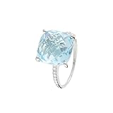 Mes-bijoux.fr Bague'Caldra Topaze' Or blanc et Diamant