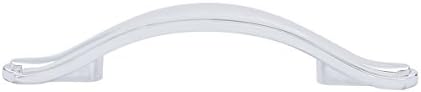 Amazon Basics Traditional Craftsman Cabinet Handle, 5.13" Length (3" Hole Center), Polished Chrome, 10-Pack