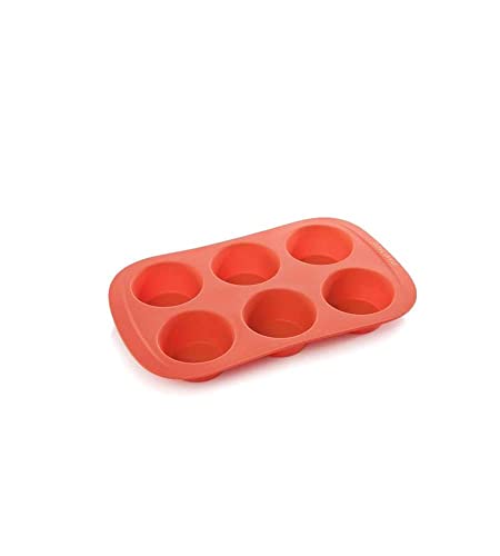 Tescoma 629433 Stampo 6 Muffin Delicia SiliconPrime, Rosso