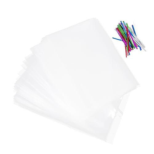 ARTSEWPLY 100セットあらゆる種類のパン用保存袋 透明ラッピング袋 クッキー 保存用ポーチ 簡単使用 耐久性向上