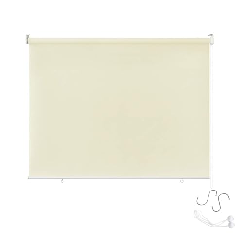 Toldo vertical exterior con protección UV estor enrollable beige 2