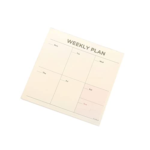 NUOBESTY 60 Hojas bloc planeador semanal cuaderno libreta notebook notebooks notepad hacer planificador calendario de escritorio planificador de notas nota memorando libreta de oficina