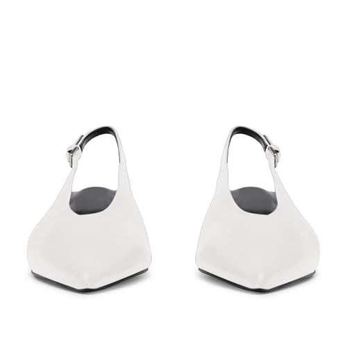 iadore Women’s Slingback Heels 2 Inch Kitten Low Heels Pumps Closed Pointed Toe Ankle Strap Dress Shoes for Evening Party Size 5-12 US3