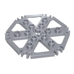 Amazon.com: Gobricks 64566 6-Blade Rotor Plate (Water Wheel), Flat