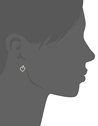 Heart Stud Earrings with Austrian Crystals