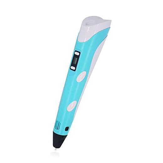 Local Makes A Comeback -Pluma de impresión 3D, bonificación de juguete Pluma 3D con colorido filamento de 22 CM para niños adultos Artesanía de bricolaje (Azul)