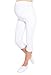 Produktbild Oasi Mija Gute Qualität Umstandsleggings für Schwangere Capri 3/4 Leggings/Hose 3082 (M, Weiß)