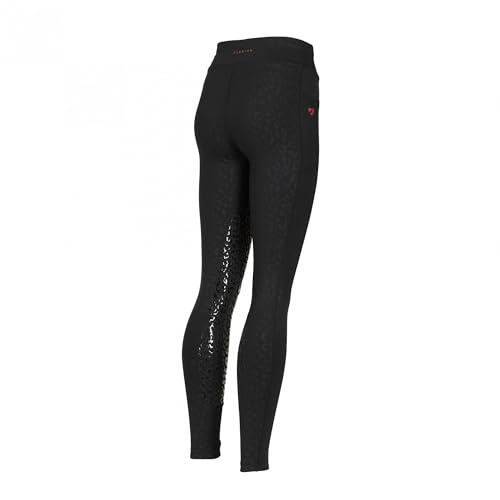 Aubrion Shires Leopard Print Non-Stop Tights - Young Rider (as1, Alpha, 13_Years, 14_Years, Black)3
